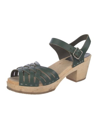 Swedish Hasbeens Leather Slingback Sandals