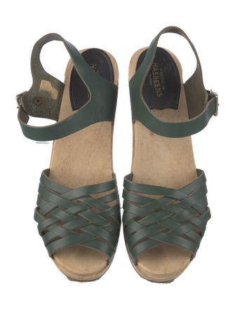 Swedish Hasbeens Leather Slingback Sandals