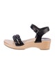 Swedish Hasbeens Leather Braided Accents Sandals
