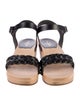 Swedish Hasbeens Leather Braided Accents Sandals