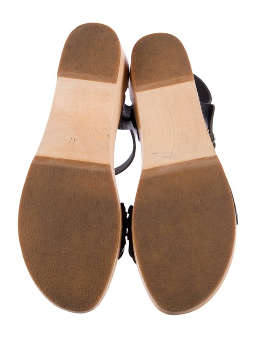 Swedish Hasbeens Leather Braided Accents Sandals