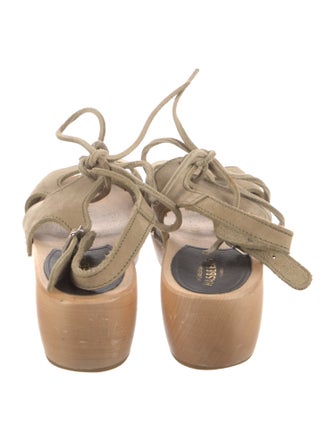 Swedish Hasbeens Suede Slingback Sandals