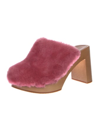 Swedish Hasbeens Faux Fur Mules