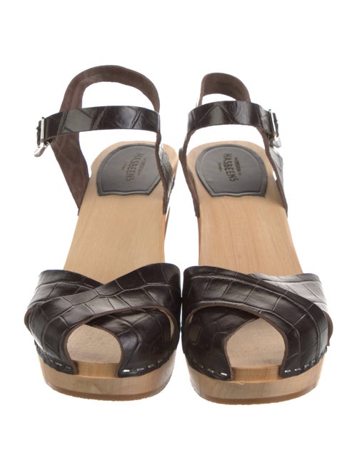 Swedish Hasbeens Leather Slingback Pumps