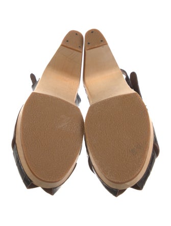 Swedish Hasbeens Leather Slingback Pumps