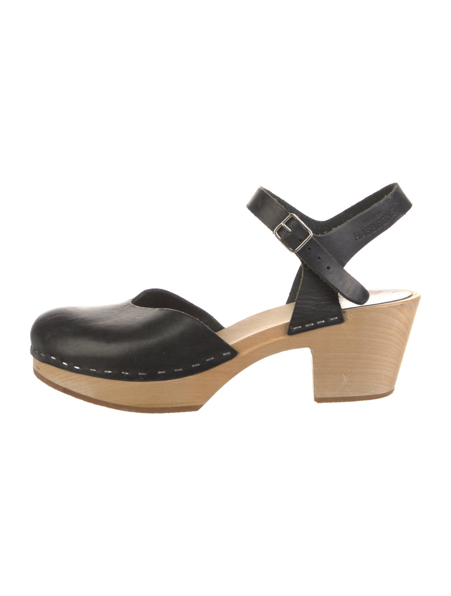 Swedish Hasbeens Leather Slingback Pumps