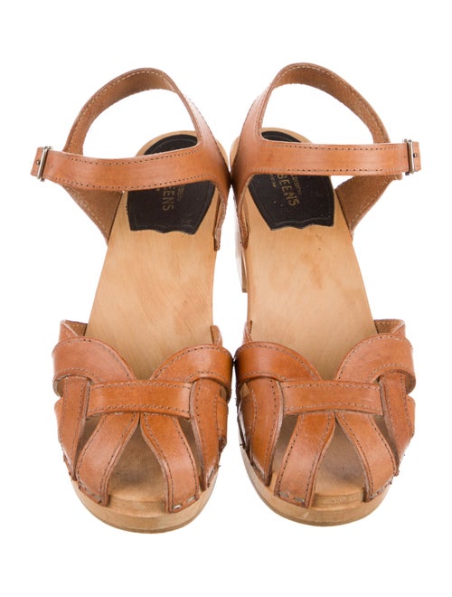 Swedish Hasbeens Leather Slingback Pumps