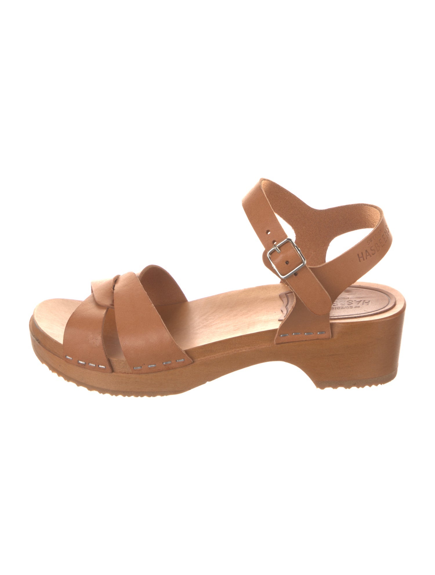 Swedish Hasbeens Leather Slingback Sandals