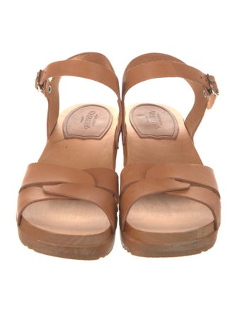 Swedish Hasbeens Leather Slingback Sandals