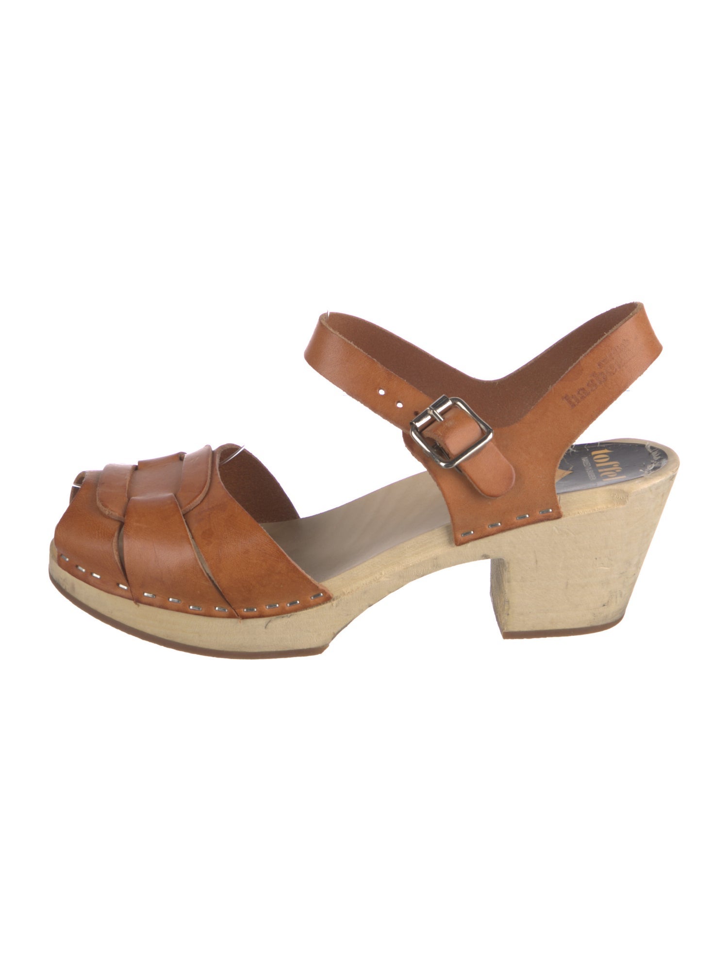 Swedish Hasbeens Leather Slingback Sandals