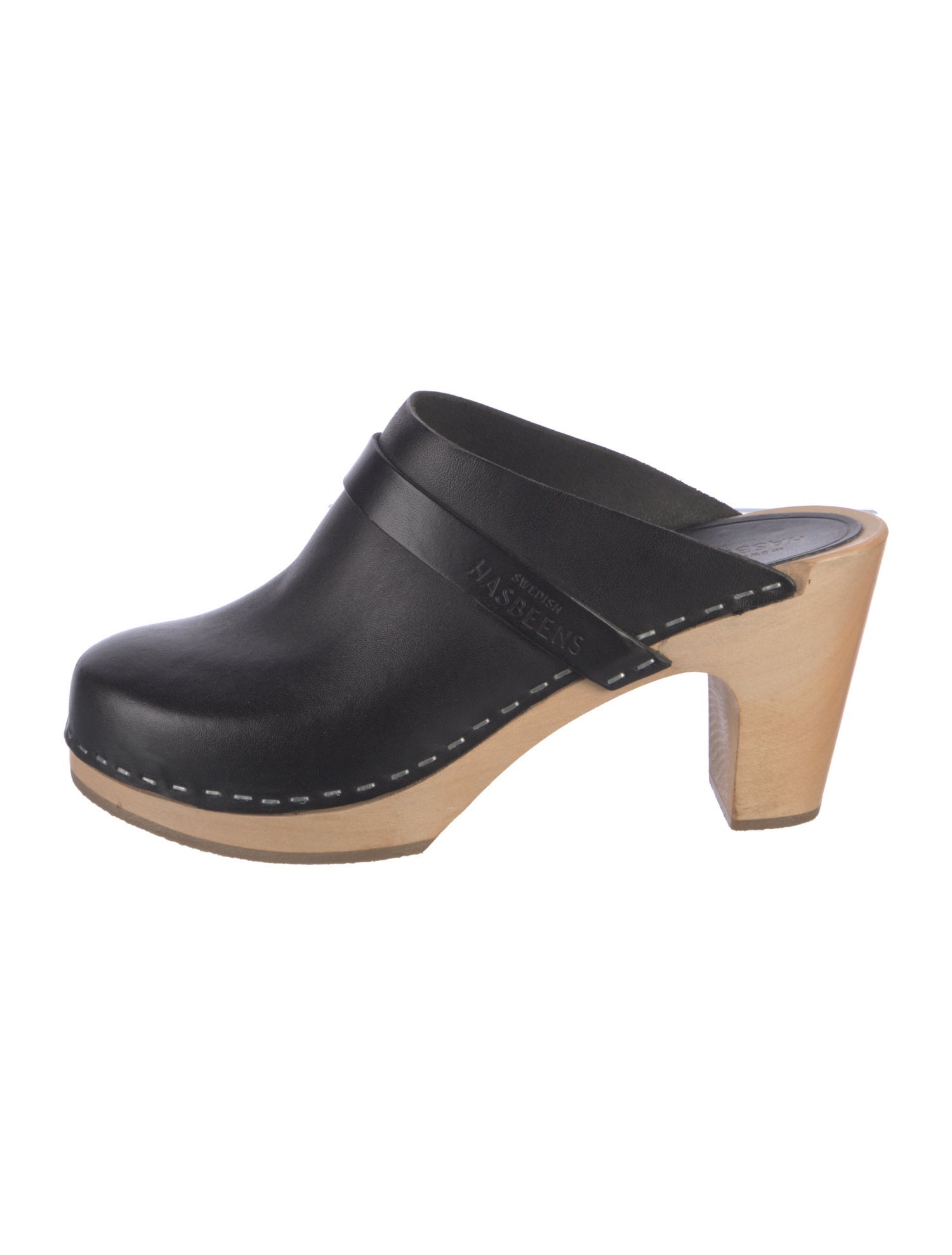 Swedish Hasbeens Leather Mules