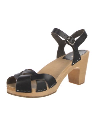 Swedish Hasbeens Leather Slingback Pumps