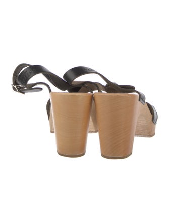 Swedish Hasbeens Leather Slingback Pumps