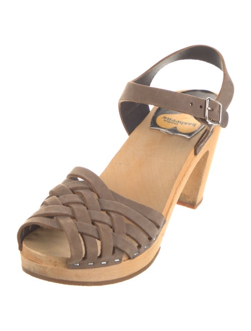 Swedish Hasbeens Leather Slingback Pumps