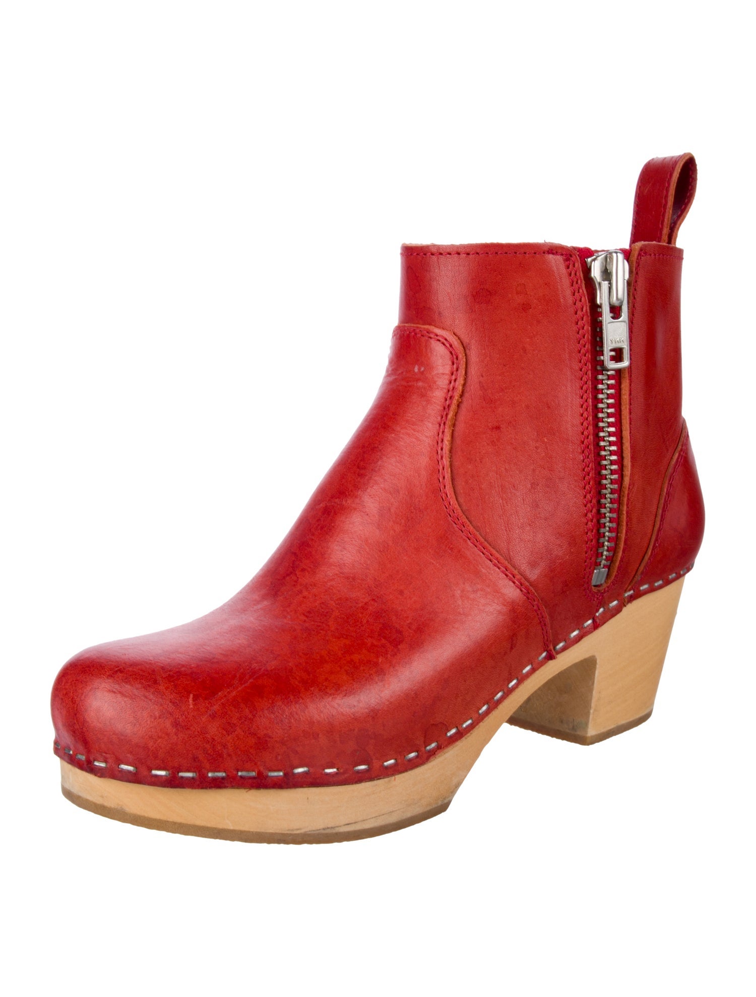 Swedish Hasbeens Leather Western Boots