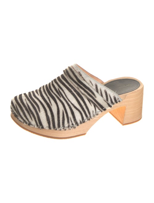 Swedish Hasbeens Ponyhair Printed Mules