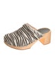 Swedish Hasbeens Ponyhair Printed Mules
