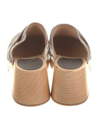 Swedish Hasbeens Ponyhair Printed Mules