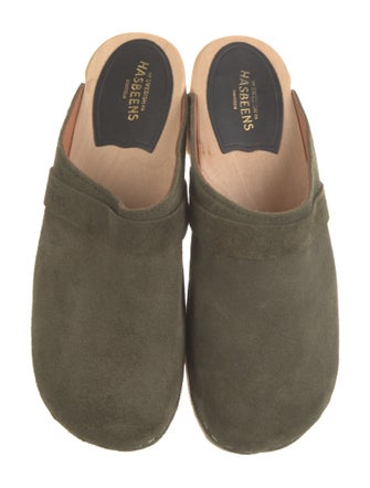 Swedish Hasbeens Suede Mules