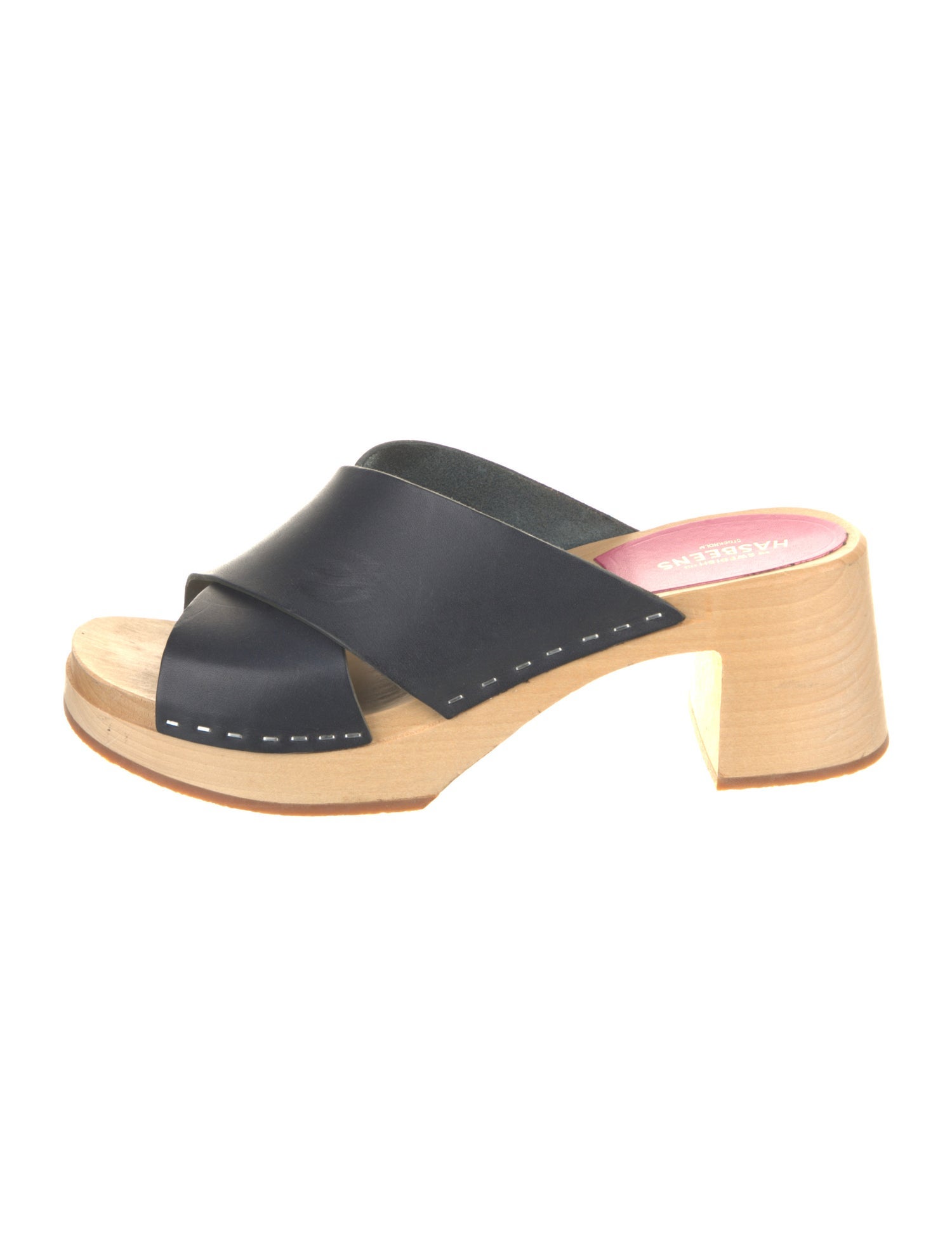 Swedish Hasbeens Leather Slides