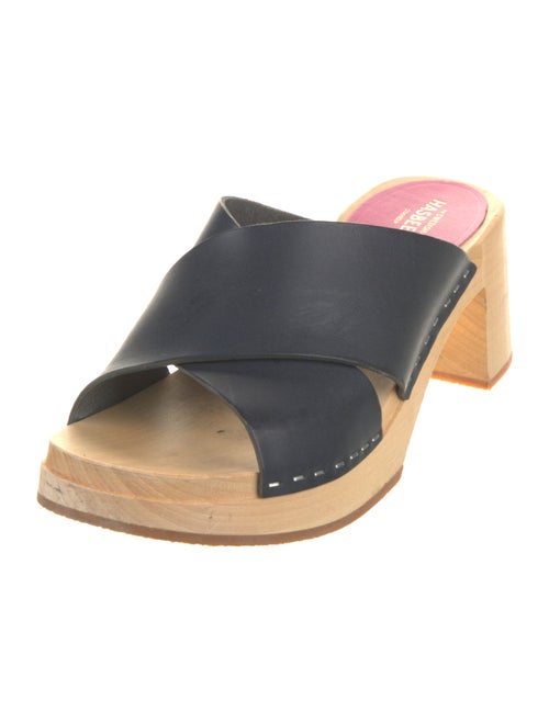 Swedish Hasbeens Leather Slides