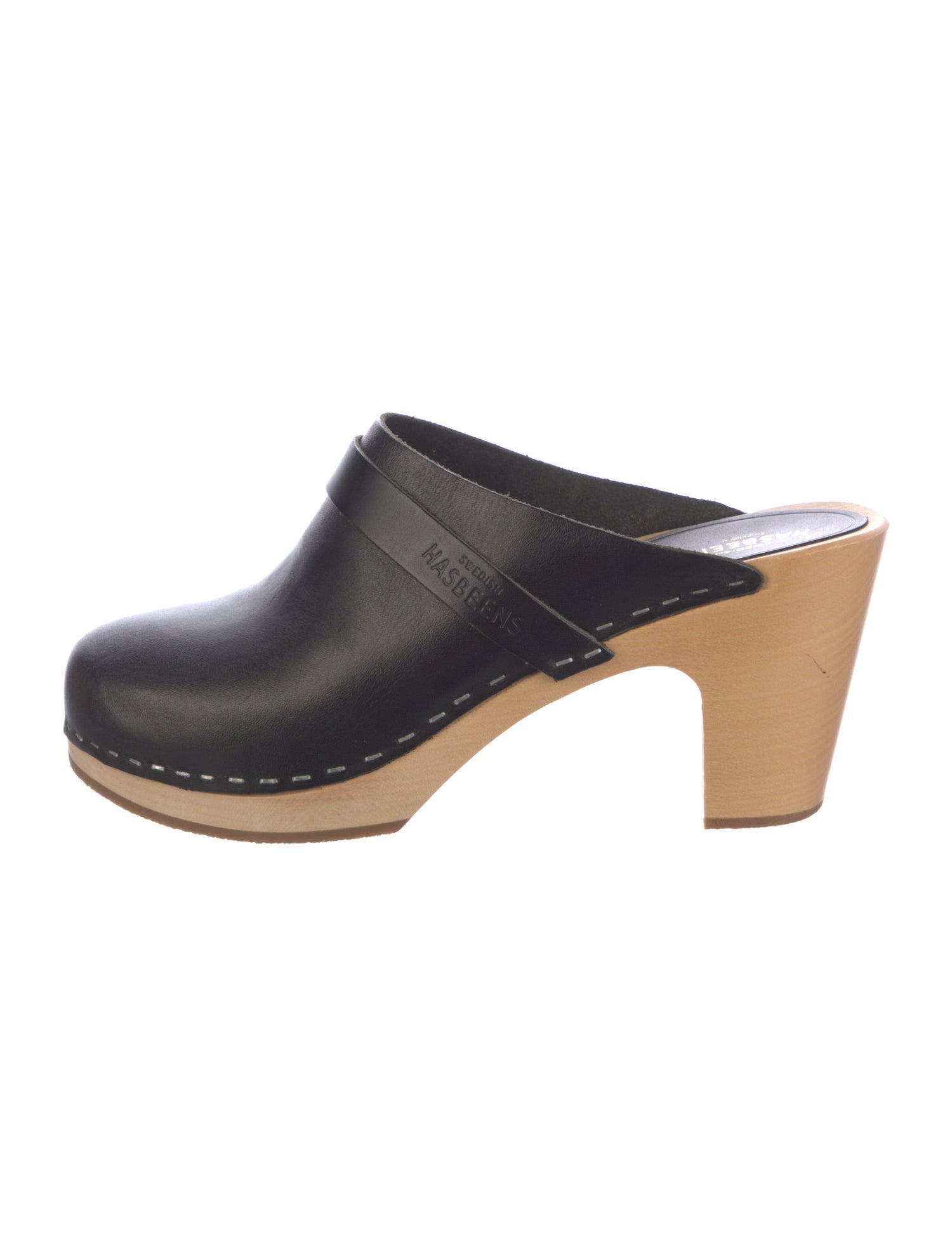 Swedish Hasbeens Leather Mules
