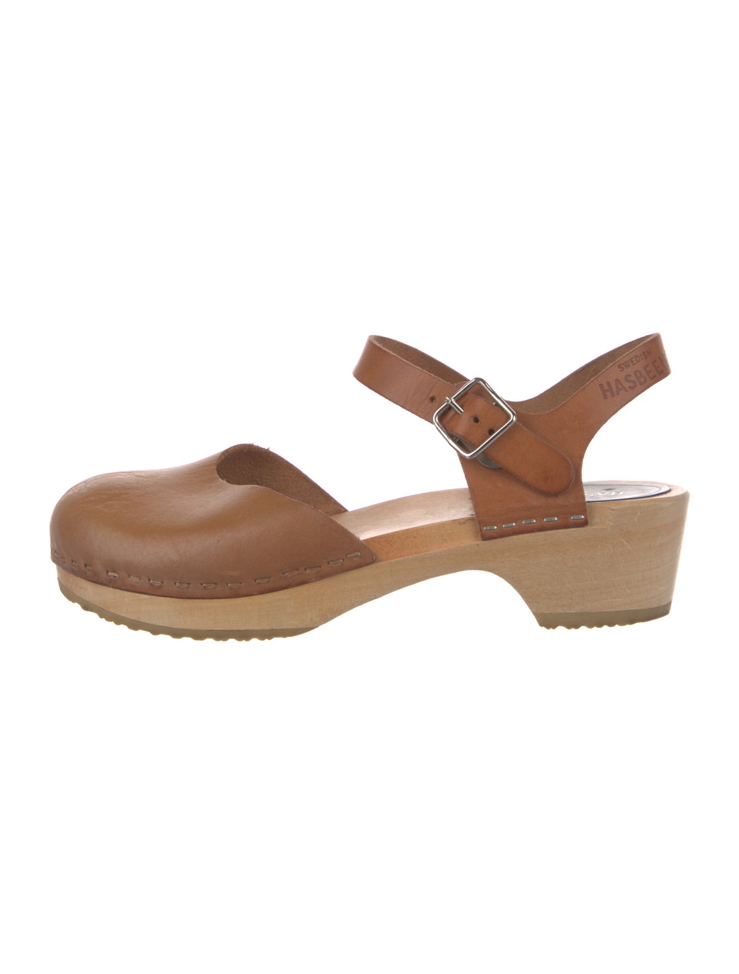 Swedish Hasbeens Leather Slingback Sandals