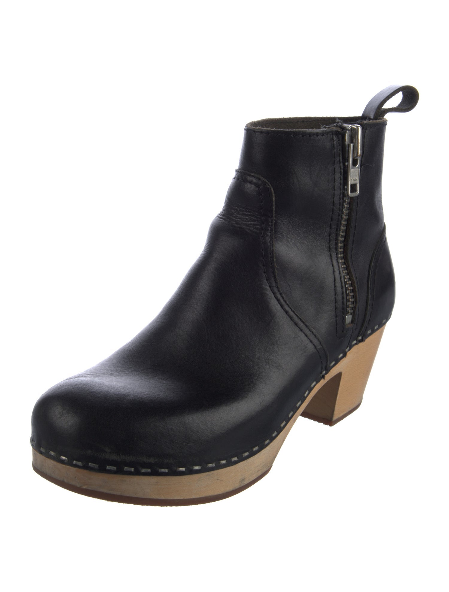 Swedish Hasbeens Leather Rain Boots