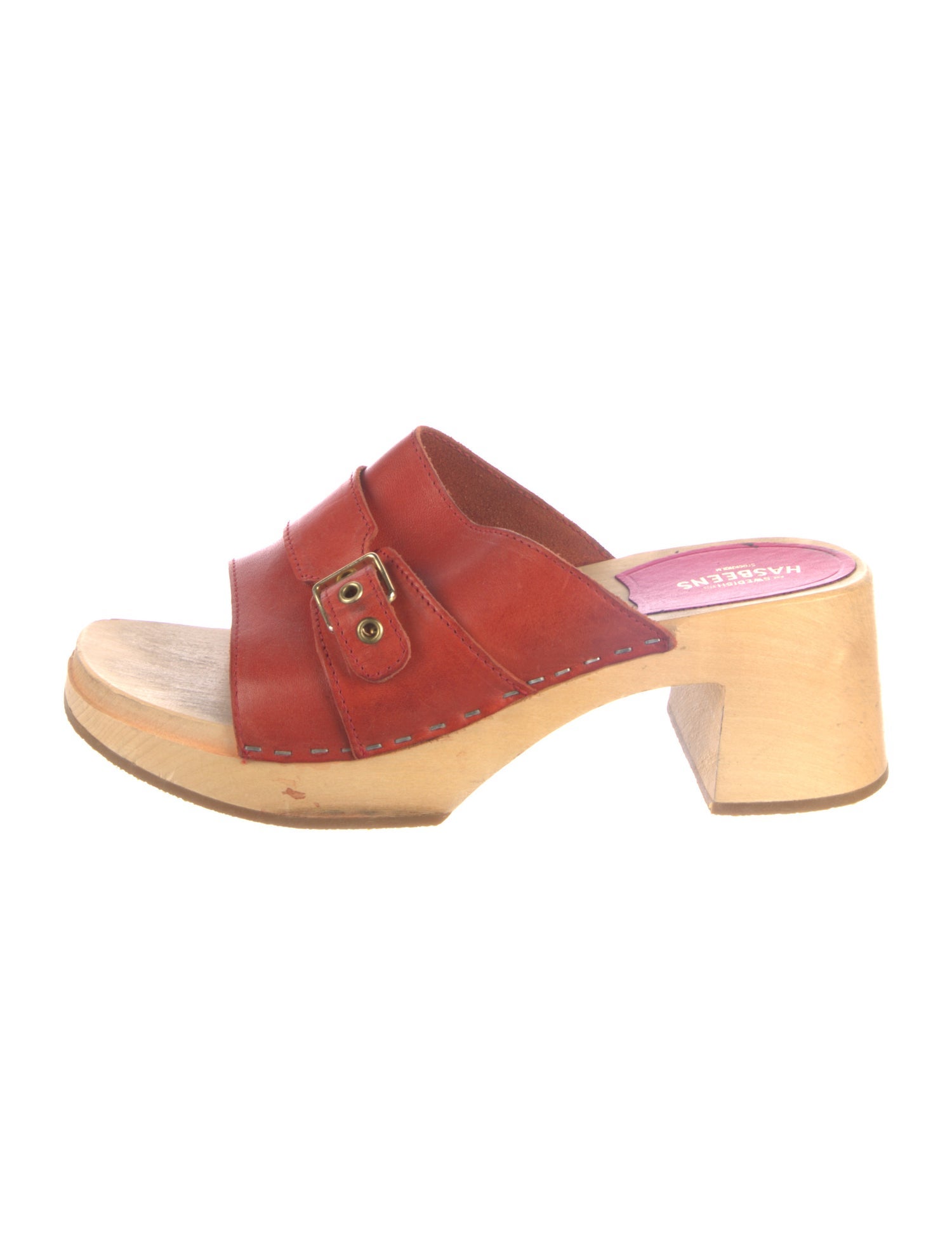 Swedish Hasbeens Leather Slides