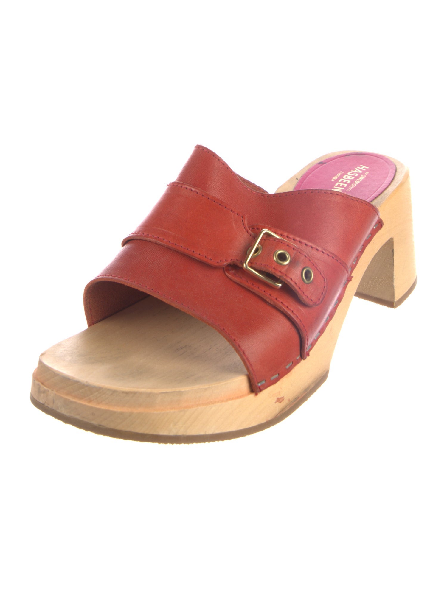 Swedish Hasbeens Leather Slides