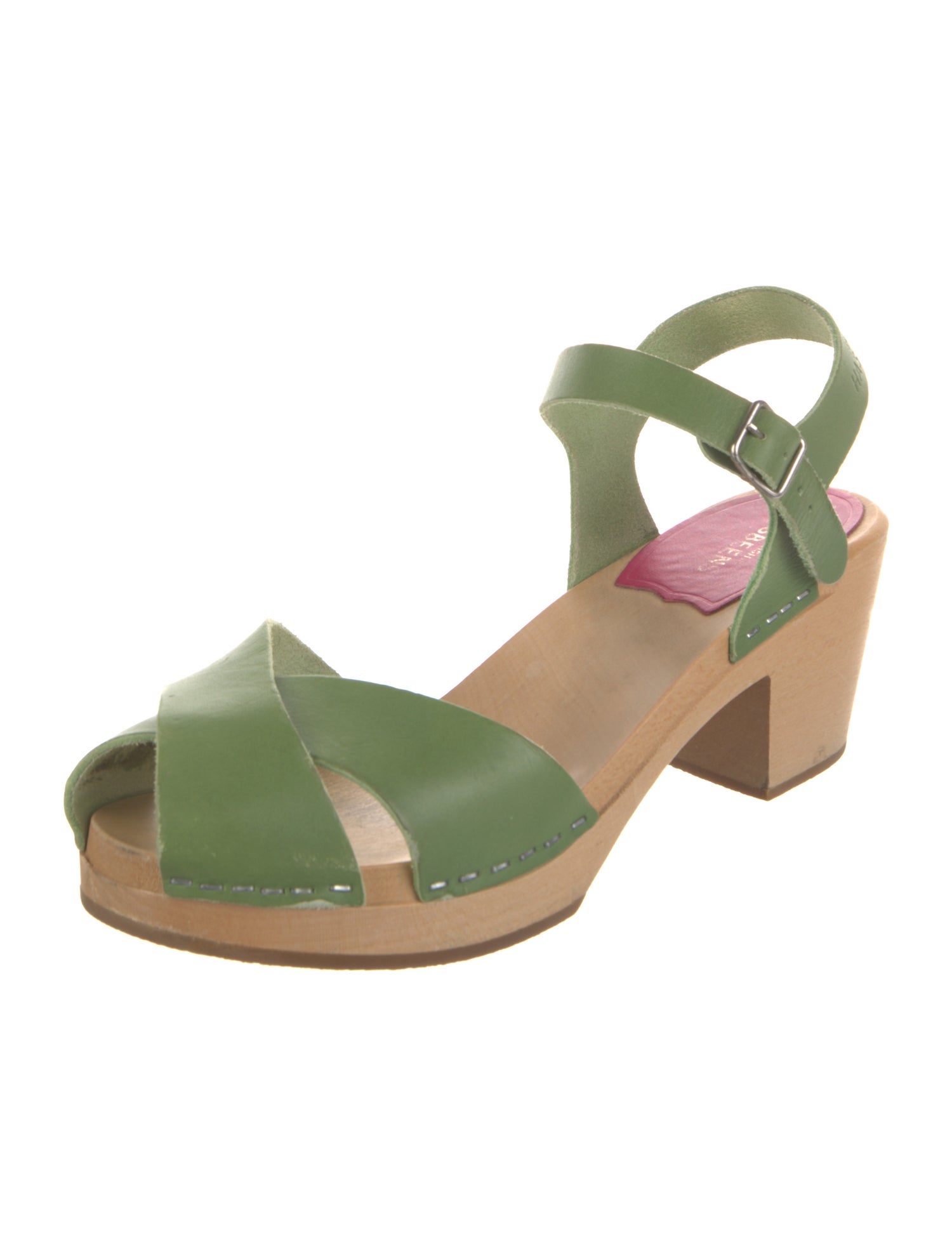 Swedish Hasbeens Leather Slingback Pumps