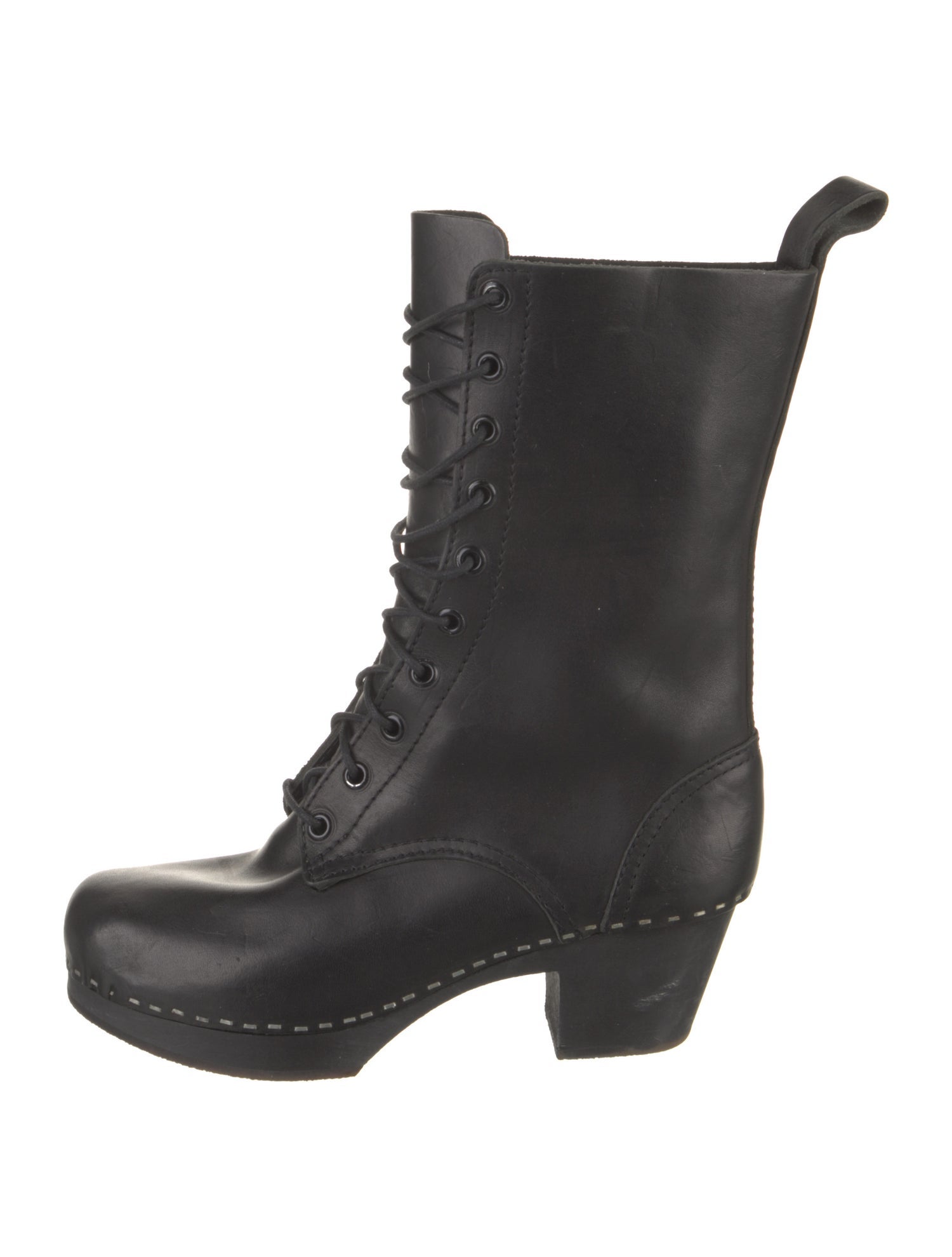 Swedish Hasbeens Leather Rain Boots