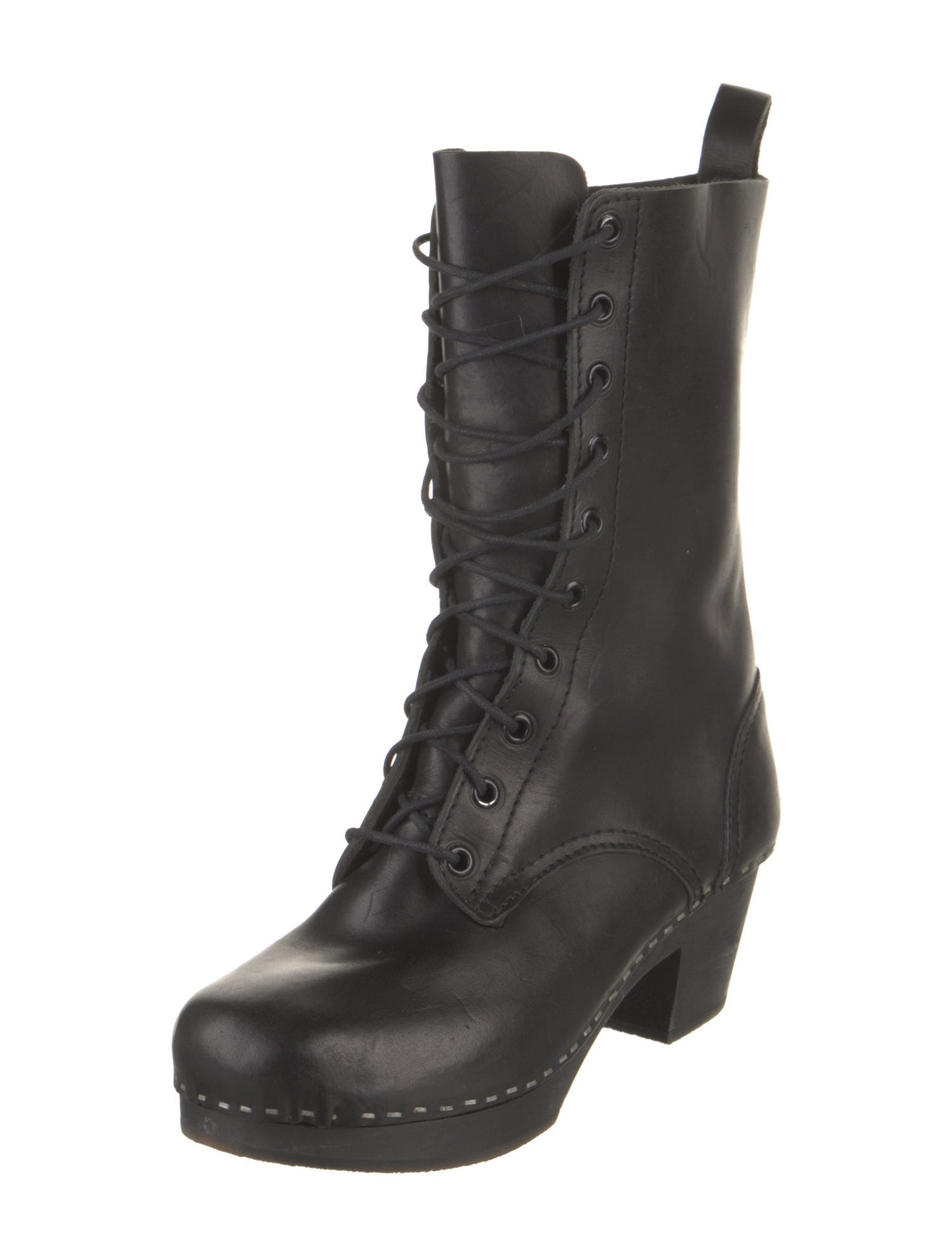 Swedish Hasbeens Leather Rain Boots