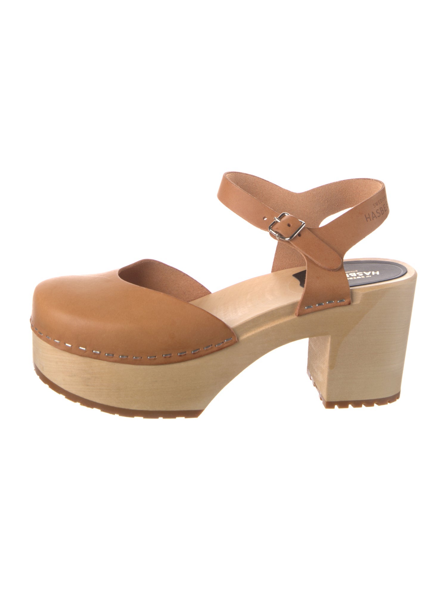 Swedish Hasbeens Leather Slingback Pumps