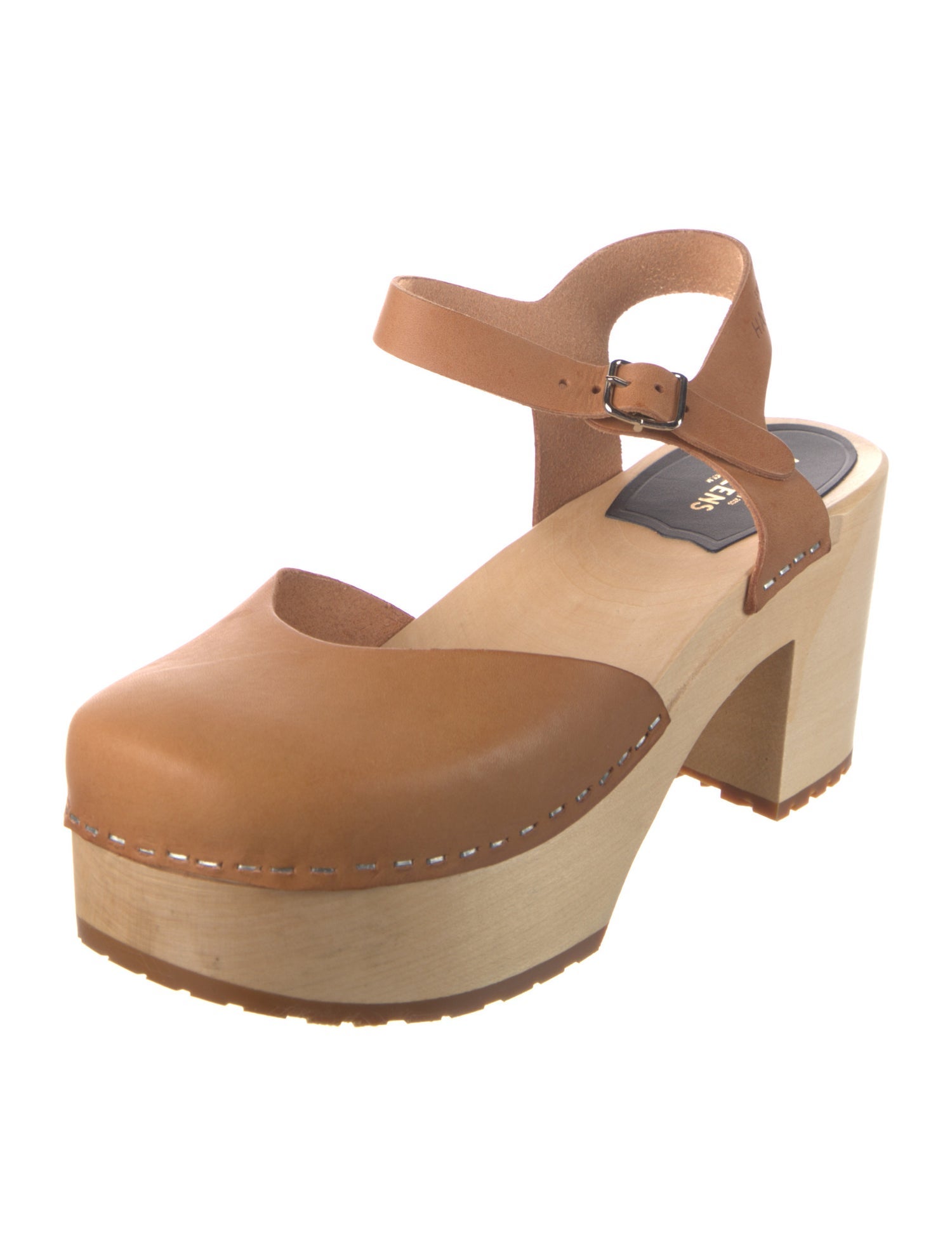 Swedish Hasbeens Leather Slingback Pumps