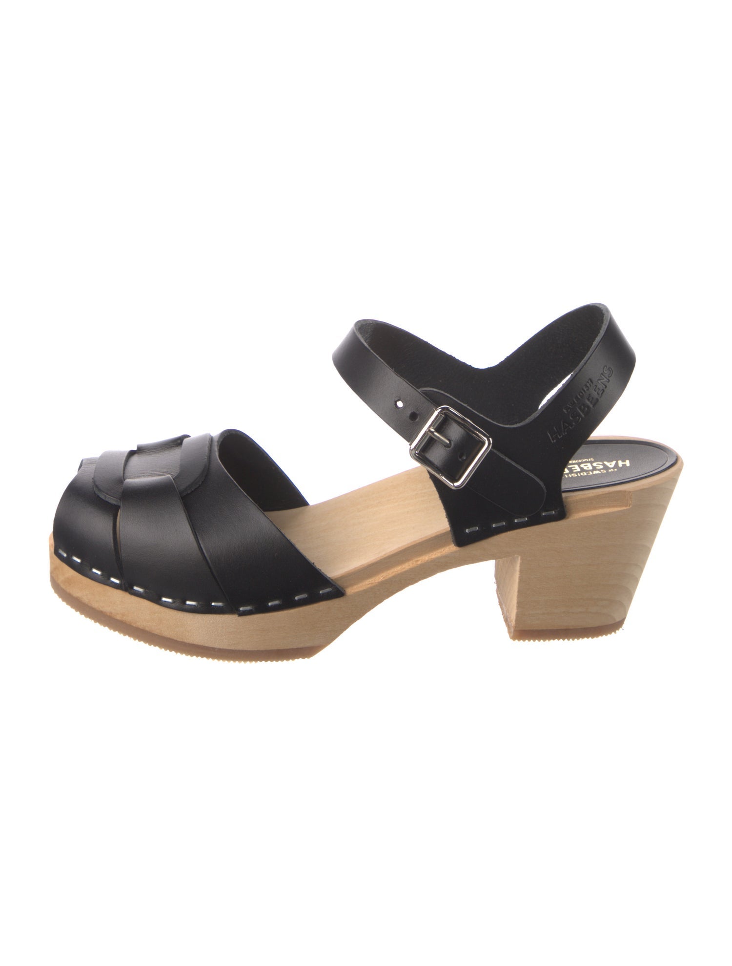 Swedish Hasbeens Leather Slingback Sandals