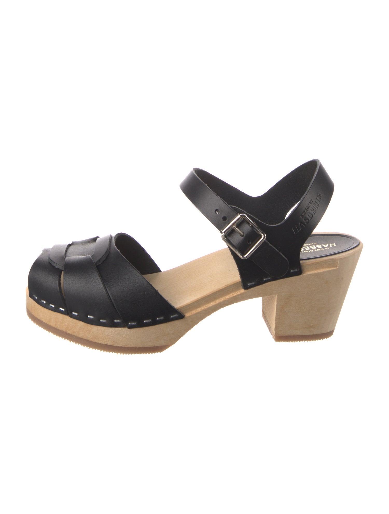 Swedish Hasbeens Leather Slingback Sandals