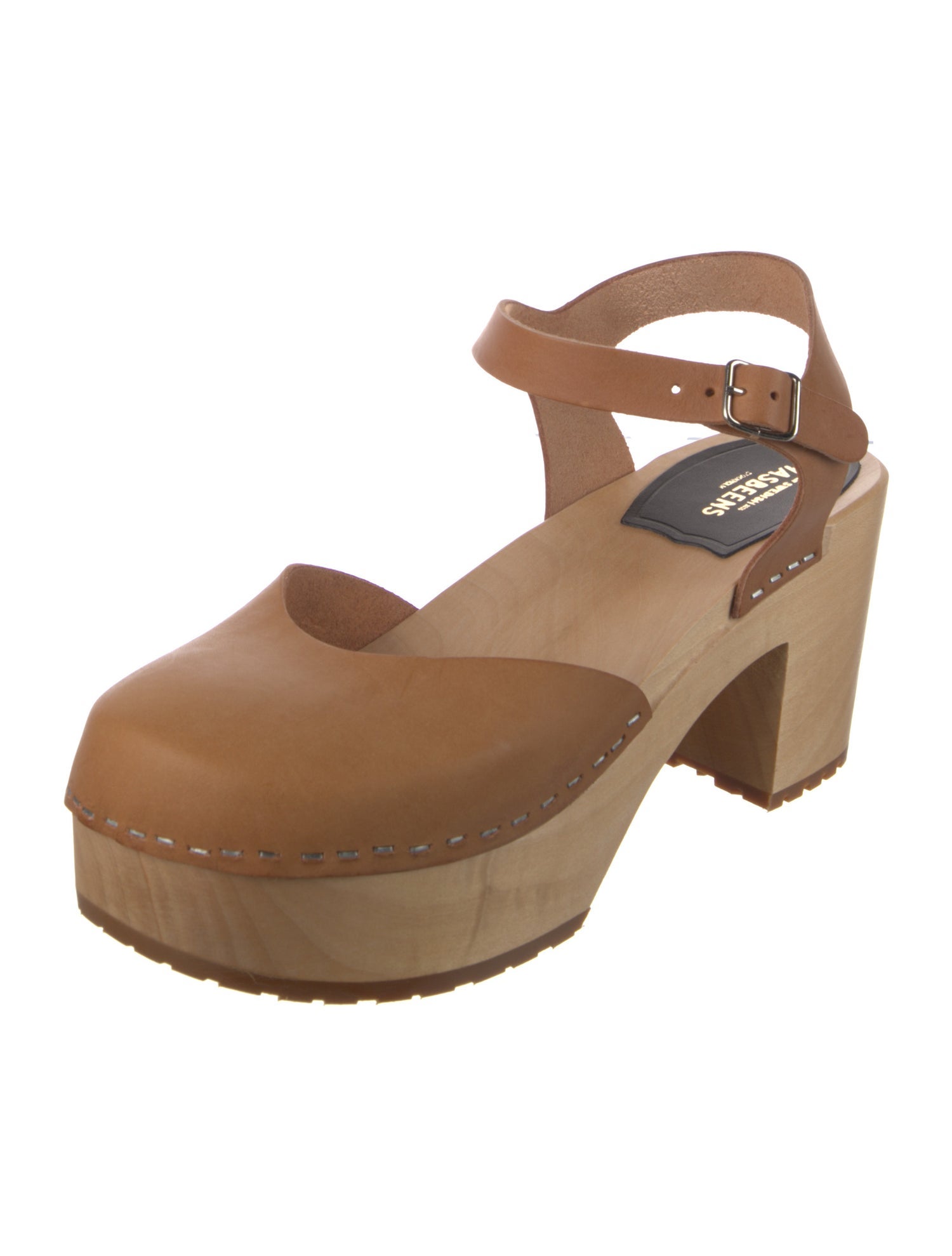 Swedish Hasbeens Leather Slingback Pumps