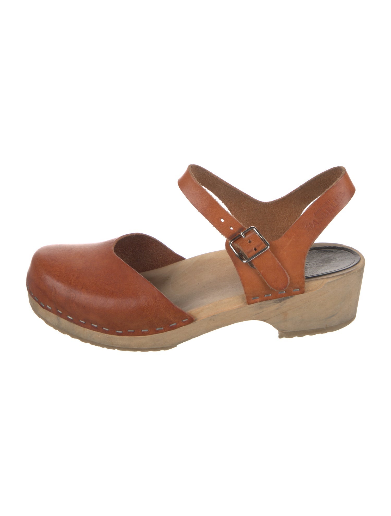 Swedish Hasbeens Leather Slingback Flats