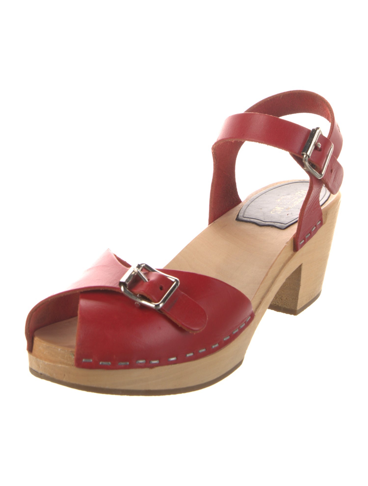 Swedish Hasbeens Leather Slingback Pumps