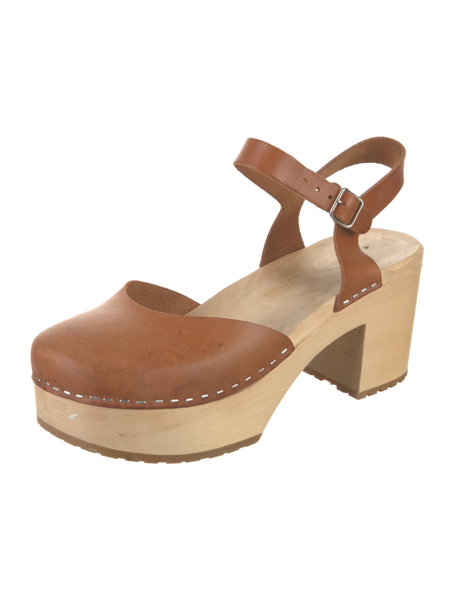 Swedish Hasbeens Leather Slingback Pumps