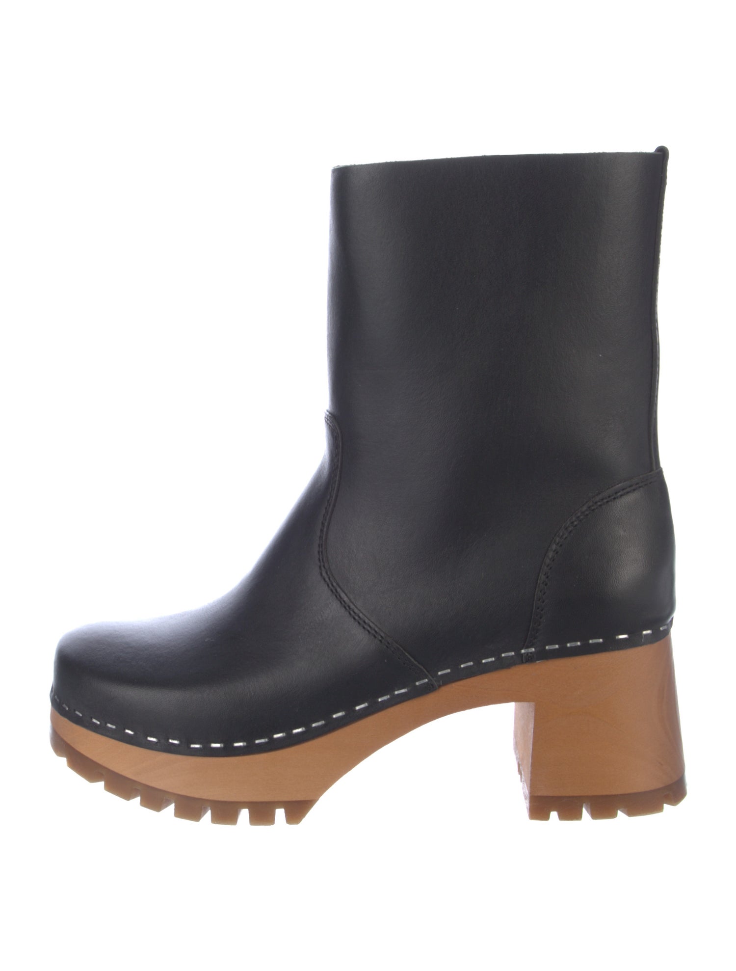 Swedish Hasbeens Leather Rain Boots