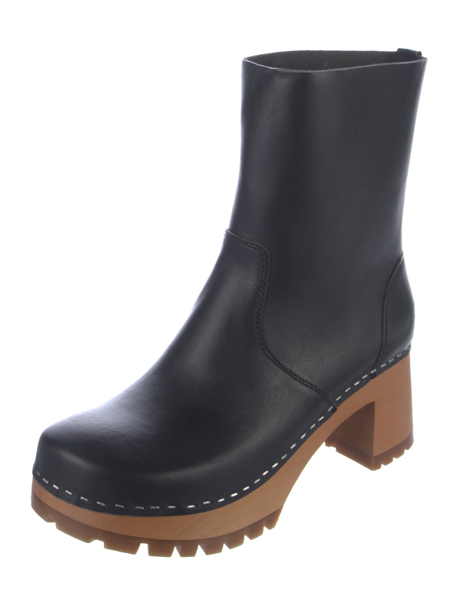 Swedish Hasbeens Leather Rain Boots