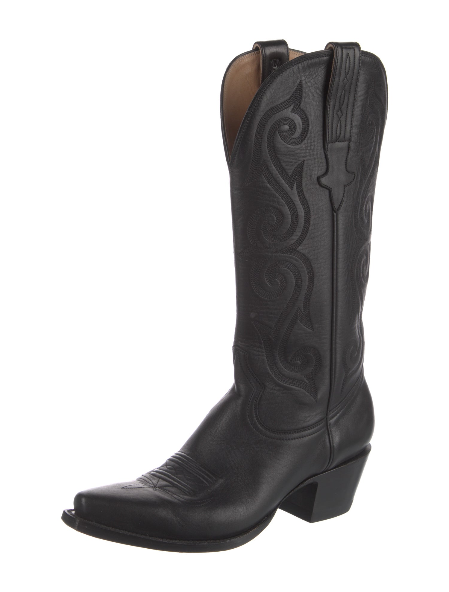 Heritage Boot Co. Leather Embroidered Accent Western Boots