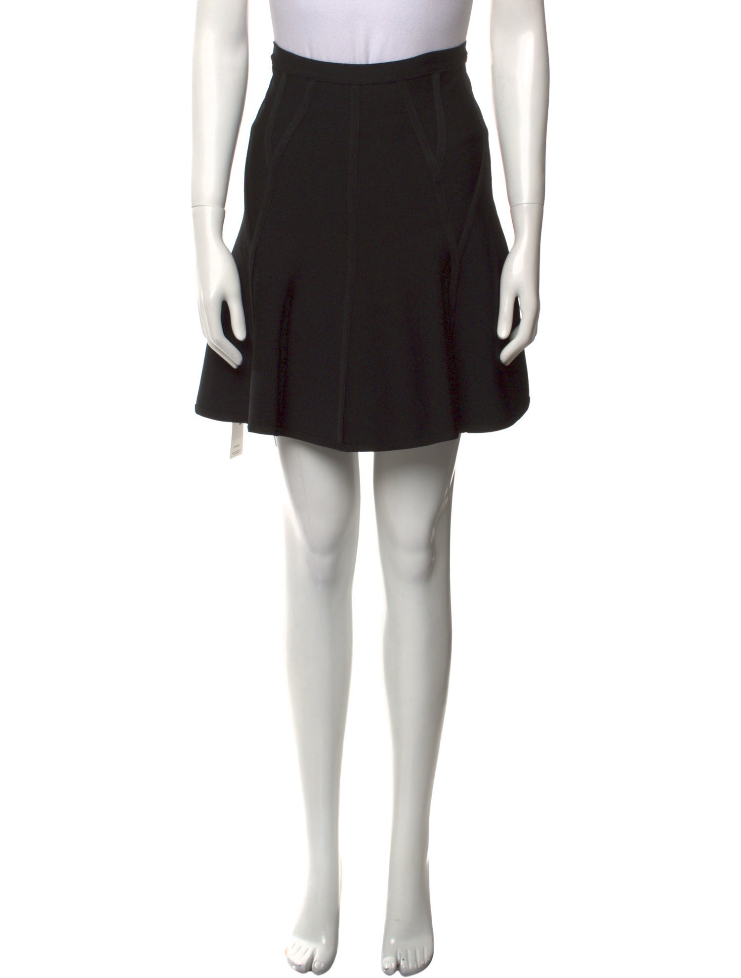 Hervé by Hervé Léger Pleated Accents Mini Skirt