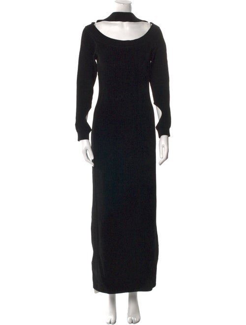 Hervé by Hervé Léger Bateau Neckline Long Dress