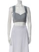 Hervé by Hervé Léger Square Neckline Sleeveless Crop Top
