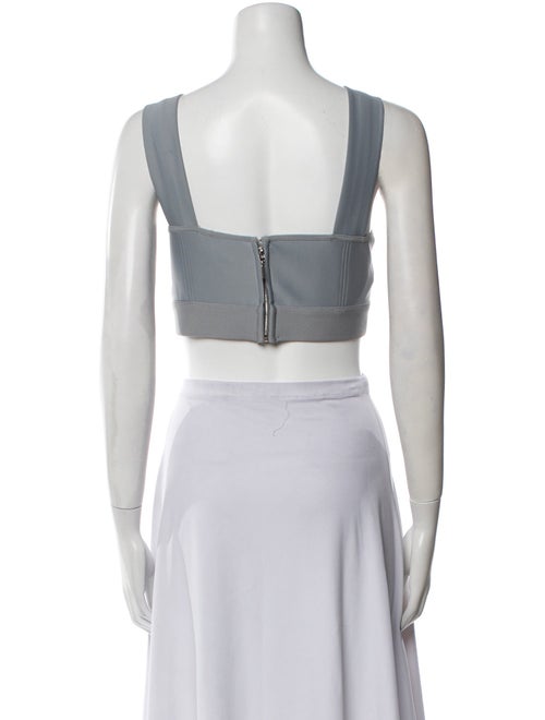 Hervé by Hervé Léger Square Neckline Sleeveless Crop Top