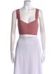 Hervé by Hervé Léger Square Neckline Sleeveless Crop Top