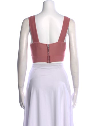 Hervé by Hervé Léger Square Neckline Sleeveless Crop Top